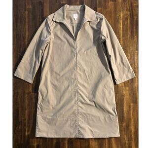 Ann Mashburn Women’s Medium Collared Shirt Tunic Dress 3/4 Sleeves V Neck